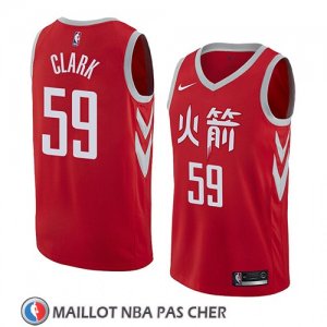 Maillot Houston Rockets Gary Clark Ciudad 2018 Rouge