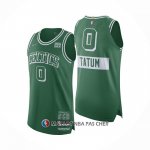 Maillot Boston Celtics Jayson Tatum NO 0 Ville Authentique Vert