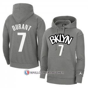 Veste a Capuche Brooklyn Nets Kevin Durant Gris