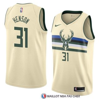 Maillot Milwaukee Bucks John Henson Ville 2018 Crema