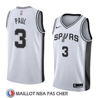 Maillot San Antonio Spurs Brandon Paul No 3 Association 2018 Blanc
