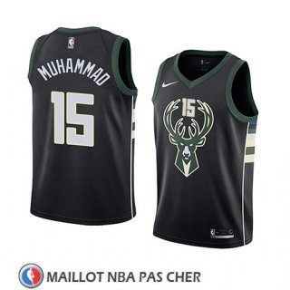 Maillot Milwaukee Bucks Shabazz Muhammad No 15 Statement 2018 Noir