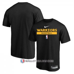 Maillot Manche Courte Golden State Warriors Practice Performance 2022-23 Noir