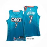 Maillot Oklahoma City Thunder Carmelo Anthony NO 7 Ville 2018-19 Bleu