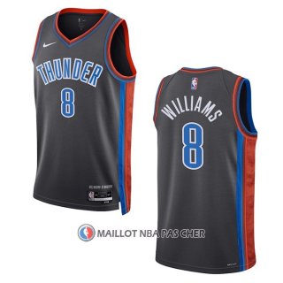 Maillot Oklahoma City Thunder Jalen Williams NO 8 Ville 2022-23 Gris