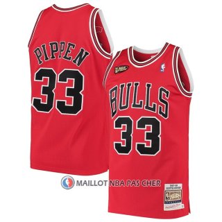 Maillot Chicago Bulls Scottie Pippen NO 33 1997-98 NBA Finals Mitchell & Ness Rouge