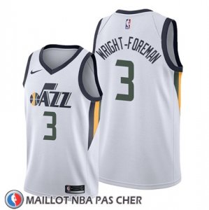 Maillot Utah Jazz Justin Wright Foreman Association 2019-20 Blanc