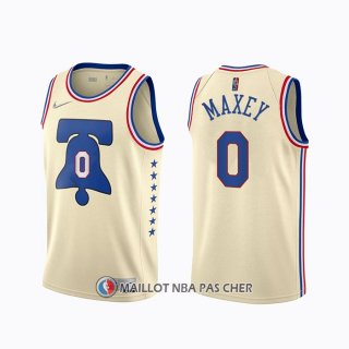 Maillot Philadelphia 76ers Tyrese Maxey Earned 2020-21 Crema