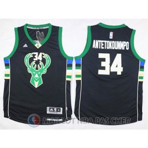 Maillot Enfant Antetokounmpo Milwaukee Bucks #34 Noir