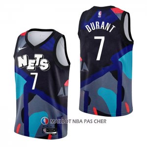 Maillot Brooklyn Nets Kevin Durant NO 7 Ville 2023-24 Noir