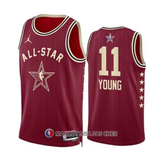 Maillot All Star 2024 Atlanta Hawks Trae Young NO 11 Rouge