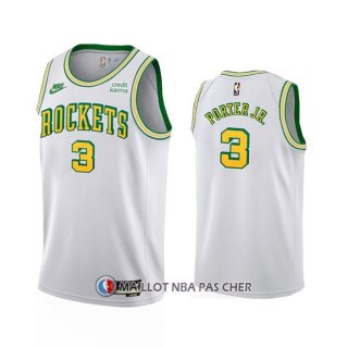 Maillot Houston Rockets Kevin Porter JR. NO 3 Classic 2022-23 Blanc
