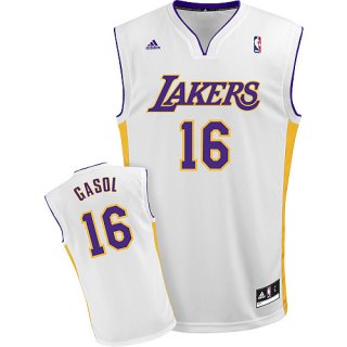 Maillot Blanc Gasol Los Angeles Lakers Revolution 30