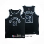 Maillot San Antonio Spurs Tim Duncan NO 21 Statement 2022-23 Noir
