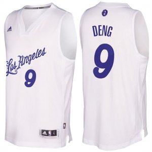Maillot Navidad 2016 Luol Deng Lakers 9 Blanc