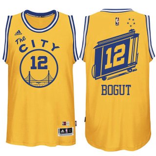 Maillot Retro City Bus Warriors Bogut 12 Jaune