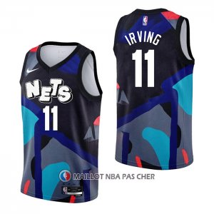 Maillot Brooklyn Nets Kyrie Irving NO 11 Ville 2023-24 Noir