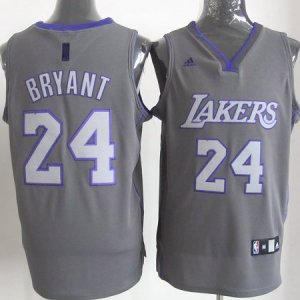 Maillot Gris Kobe Bryant Los Angeles Lakers #24 Revolution 30