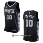 Maillot San Antonio Spurs Jeremy Sochan NO 10 Statement 2022-23 Noir