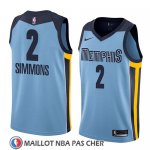 Maillot Memphis Grizzlies Kobi Simmons No 2 Statement 2018 Bleu