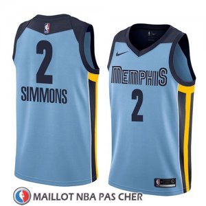 Maillot Memphis Grizzlies Kobi Simmons No 2 Statement 2018 Bleu