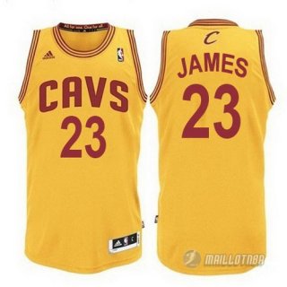 Maillot Orangee James Cleveland Cavaliers Revolution 30