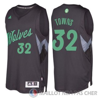 Maillot Towns Minnesota Timberwolves Noel #32 Noir