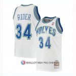 Maillot Minnesota Timberwolves Isaiah Rider Mitchell & Ness 1995-96 Blanc