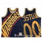 Maillot Golden State Warriors Personnalise Mitchell & Ness Big Face Bleu