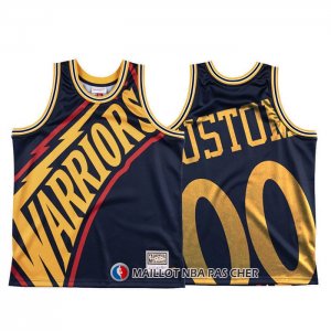 Maillot Golden State Warriors Personnalise Mitchell & Ness Big Face Bleu