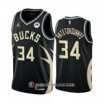 Maillot Milwaukee Bucks Giannis Antetokounmpo NO 34 Statement 2022-23 Noir