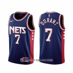 Maillot Brooklyn Nets Kevin Durant NO 7 Ville 2021-22 Bleu