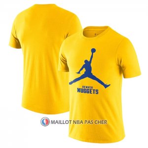 Maillot Manche Courte Denver Nuggets Essential Jumpman Jaune