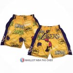 Short Los Angeles Lakers Slap Sticker Just Don Jaune