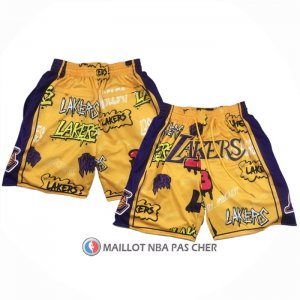 Short Los Angeles Lakers Slap Sticker Just Don Jaune