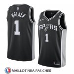 Maillot San Antonio Spurs Lonnie Walker No 1 Icon 2018 Noir