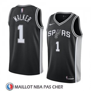 Maillot San Antonio Spurs Lonnie Walker No 1 Icon 2018 Noir