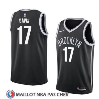 Maillot Brooklyn Nets Ed Davis No 17 Icon 2018 Noir