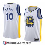 Maillot Golden State Warriors Jacob Evans No 10 Association 2018-19 Blanc