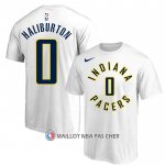 Maillot Manche Courte Indiana Pacers Tyrese Haliburton Blanc
