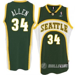Maillot Seattle Supersonics Allen Sonics #34 Verte