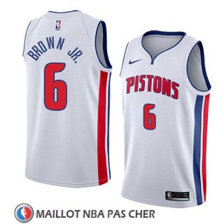 Maillot Detroit Pistons Bruce Brown Jr. No 6 Association 2018 Blanc