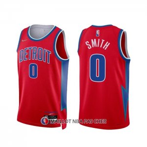 Maillot Detroit Pistons Chris Smith NO 0 Ville 2021-22 Rouge