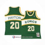 Maillot Enfant Seattle Supersonics Gary Payton NO 20 Historic Retro Vert