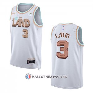 Maillot Cleveland Cavaliers Caris Levert NO 3 Ville 2022-23 Blanc
