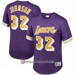 Maillot Manche Courte Los Angeles Lakers Magic Johnson NO 32 Volet