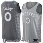 Maillot Minnesota Timberwolves Jeff Teague No 0 Ciudad 2018 Gris