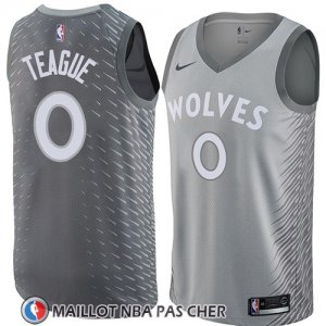 Maillot Minnesota Timberwolves Jeff Teague No 0 Ciudad 2018 Gris