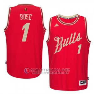 Maillot Rose Chicago Bulls Noël #1 Rouge
