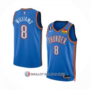 Maillot Oklahoma City Thunder Jalen Williams NO 8 Icon Bleu  Maillot Oklahoma City Thunder Jalen Williams NO 8 Icon Bleu